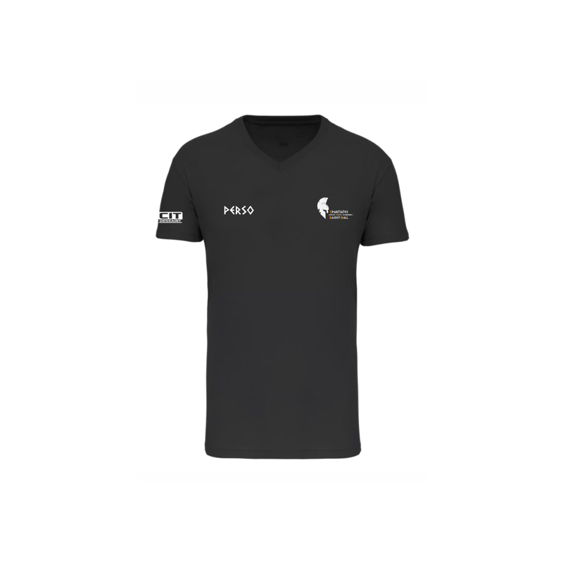 T-shirt coton col V - Basket loisir