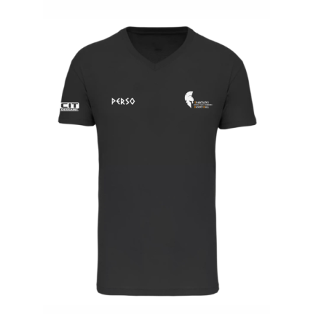 T-shirt coton col V - Basket loisir